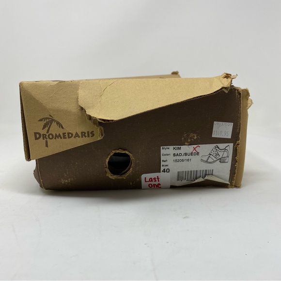 Dromedaris Kim Leather Slip-On Shoes | Saddle Suede Comfort Clogs | Size 40 - Picture 7 of 7